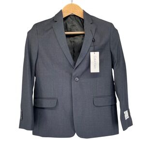 Calvin Klein Kids Boys 12 Husky Dark Gray Suit Blazer Jacket New With Tags 99.50